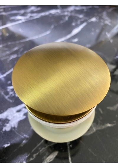 İsaoğlu Yapı Mat Gold Lavabo Gideri Antik Gold Lavabo Süzgeci Pirinç Malzeme Gold Altın