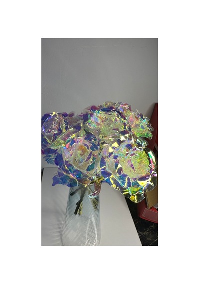Kristal Gül Yapay Çiçek Plastik Solmayan Gül 25cm 1 Adet Sevgiliye Hediye Anneler Günü Doğum Günü Bej - 675626272 Bej