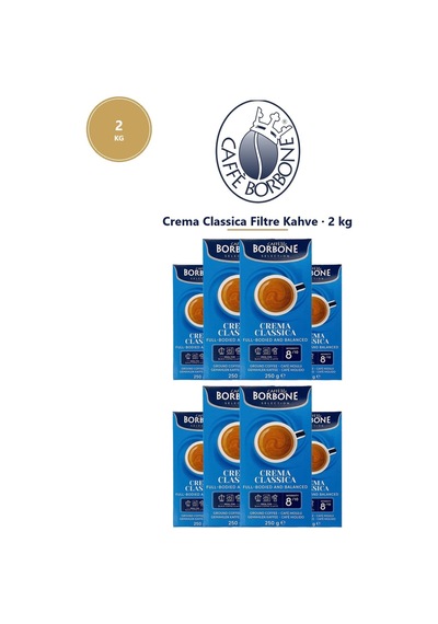 Caffe Borbone Crema Classica Filtre Kahve 2 Kg 8 Paket X 250 G - Öğütülmüş Kahve