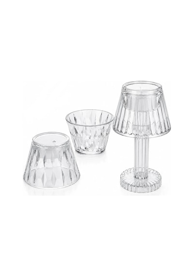 24 Adet Kristal Damlalı Mumluk - Masa Lamba Abajur Mini Pilli 5468 Çok Renkli