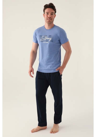 Arnetta Strong Açık İndigo Erkek Pijama Takımı 5274-42705 Açık Indigo