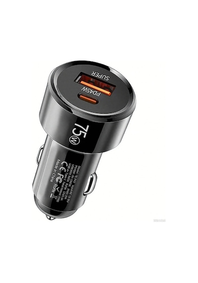 Ally Turbocharge 75w Araç Şarj Cihazı Çift Port Usb-c+usb-a