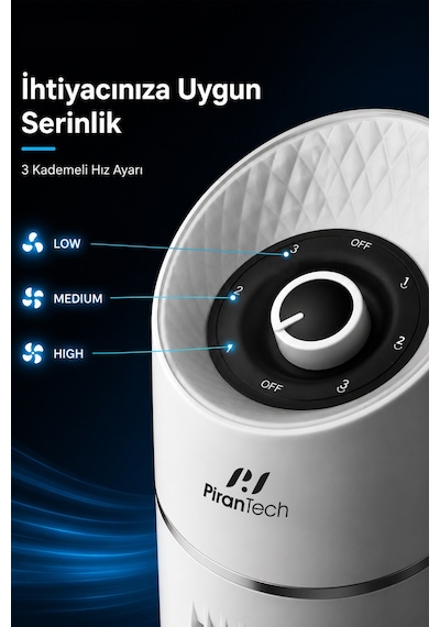 Ev-116 Dikey Kule Tipi Vantilatör Modern Tasarım Etkili Serinlik