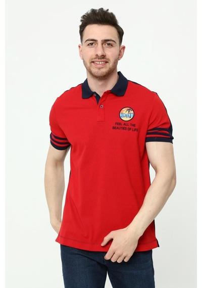AR-MA Arma Erkek Polo Yaka Tişört Y22374300901 kırmızı