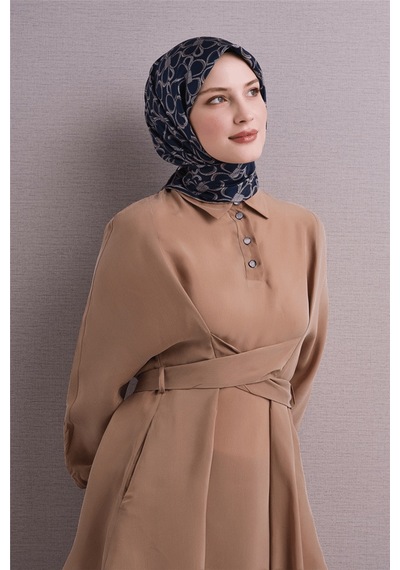Armine İpek Eşarp 2027 Kış - 9638-03 Lacivert Twill