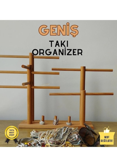 Takı Organizer Ahşap Takı Askısı Geniş Takı Standı. Kolye Askısı Takı Düzenleyici