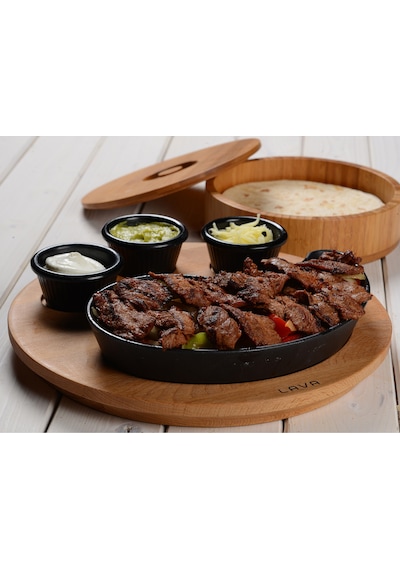 Lava Döküm Damla Formlu Yingyang Fajita Tabağı Ölçü 10x20cm.