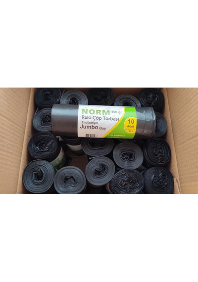 Norm Çöp Torbası - 2 Kat - Siyah - 500 Gr. - 80x110 Cm. - Koli