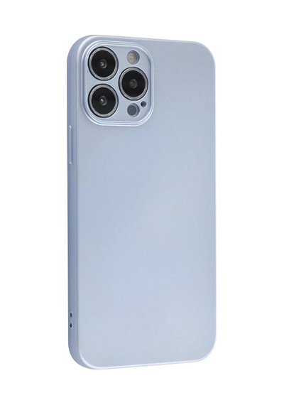 Apple iPhone Uyumlu,  13 Pro Kılıf Nano İçi Kadife Silikon - Sky Blue