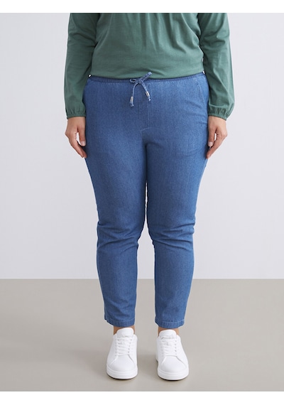 Lcwaıkıkı Classic Mavi Beli Lastikli Carrot Fit Kadın Jean Pantolon