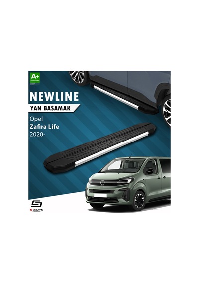 S-dizayn Opel Zafira Life Kısa Şase Newline Krom Yan Basamak 213 Cm 2020 Üzeri A+ Kalite