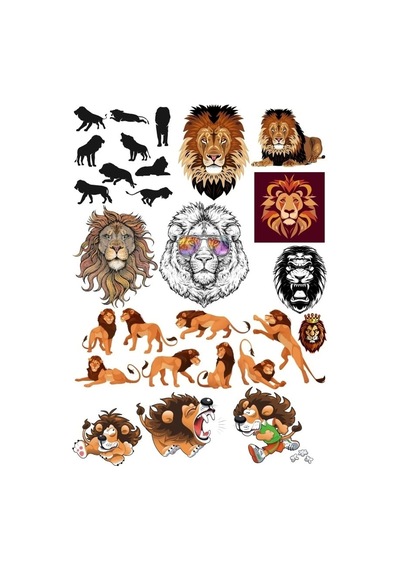 Aslan Sticker Set 8 25 Parça Telefon, Tablet, Defter, Laptop Sticker