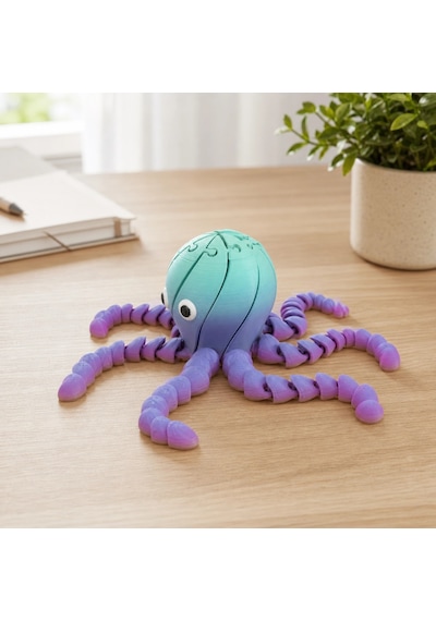 Mimo Eklemli Fidget Ahtapot Mint/mor