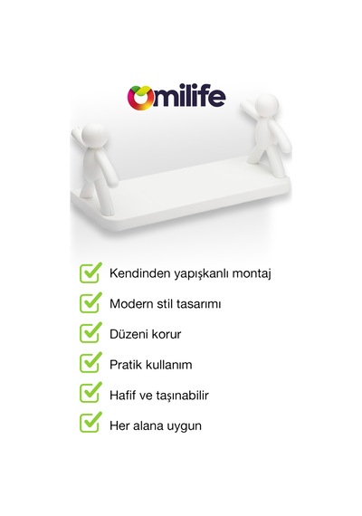 Çöp Adam Tasarımlı Yapışkanlı Banyo Rafı Şampuan Kozmetik Baharat Organizer Raf Diğer