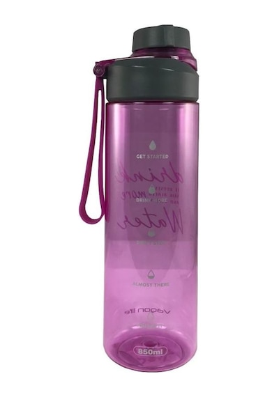 Vagonlife Silikon Askılı Matara Suluk Vidalı Kapak 850 Ml Pembe