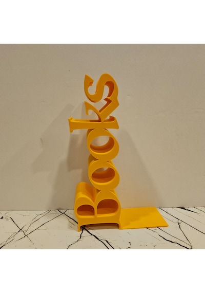 Kitap Tutucu Books Yazılı 3d - Sarı -