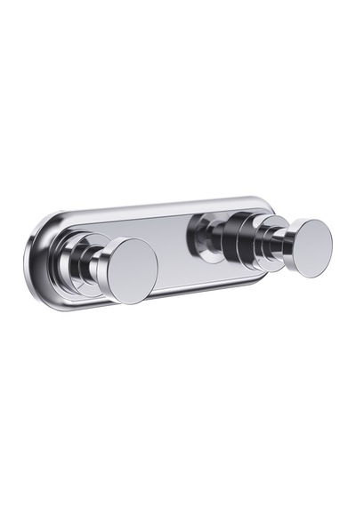 Line Bathroom Master Bornoz Askılık 128102 İkili Lamalı Krom Gri