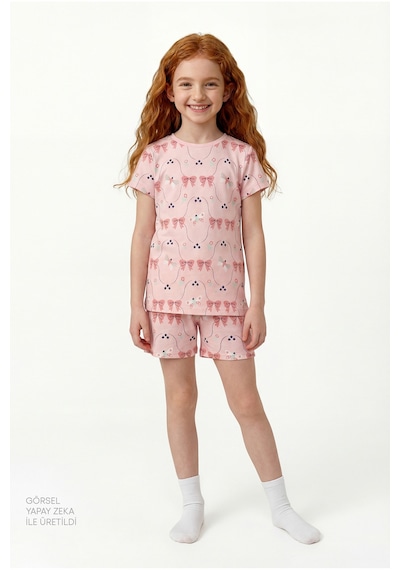 Penti  Mint Yeşili Kız Çocuk in The Garden Pamuklu 2'li Pijama Takımı
