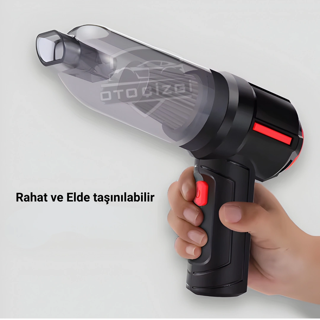Şarjlı Taşınabilir Araç Süpürgesi Güçlü Vakum, Hafif Ve Elde Taşınabilir Mini Oto Elektrikli Süpürge