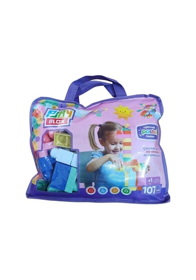 Play Blox Block Pastel 107 Pcs Bag Girls&boys 2977-mor Çantalı