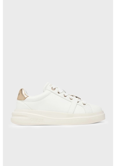 Guess Erizo Logolu Deri Sneaker Ayakkabı Flfezolea12 Kadın Ayakkabı Flfezo Lea12 Whıpl Beyaz-gold