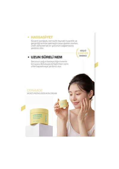 Bariyer Onarıcı Ceramide Serum Ceramide Np + Panthenol + 3ha Yoğun Nemlendirici & Yüz Kremi