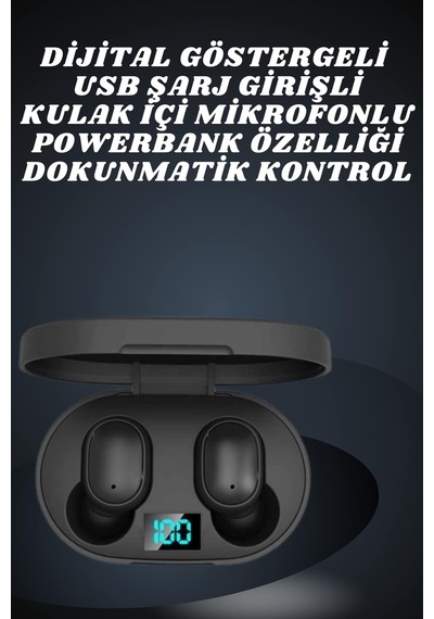 Çift Kulaklık Kampanyası Dokunmatik Kontrol Kulak İçi Yüksek Ses Kaliteli Mikrofonlu - Diğer