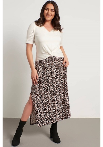 Myline Düğüm Detay Penye Crop Bluz