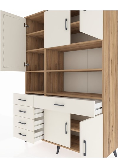 Hyperion Dolap 9 Raflı 5 Çekmeceli 5 Kapaklı 132x44x195 Çam-aytaşı/aytaşı Aytası/aytası Hyperion Dolap 9 Raflı 5 Çekmeceli 5 Kapaklı 132x44x195 Çam-aytaşı/aytaşı Aytası/aytası