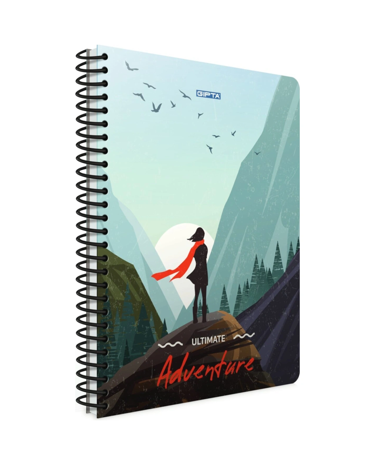 Adventure Spiralli Karton Kapak 80 Yaprak A4 Defter Seti Kareli 4'lü