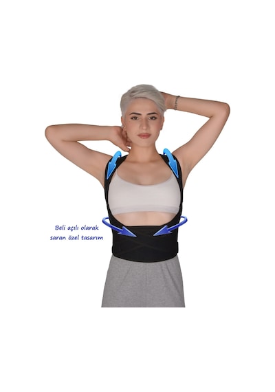 Dik Duruş Korsesi Balenli Unisex Kamburluk Önleyici Sırt Omuz Bel Destekli Korse