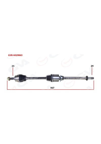Gva Komple Aks Sağ Milli Doblo 1.3 Multıjet 10 967mm Gva 4429063 51810625