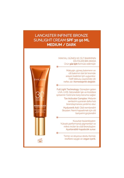 Infinite Bronze Sunlight Cream Spf30 50 Ml Medium/dark