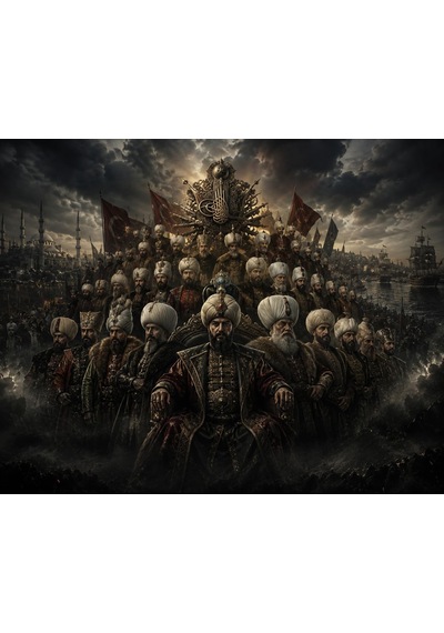 Bybars Osmanlı İmparatorluğu Duvar Tablosu 40x50 Cm 3mm Forex Pvc Baskı Tarihi Osmanlı Sultanları Dekoratif Tablo Salon Ofis Erkek Odası Duvar Dekoru