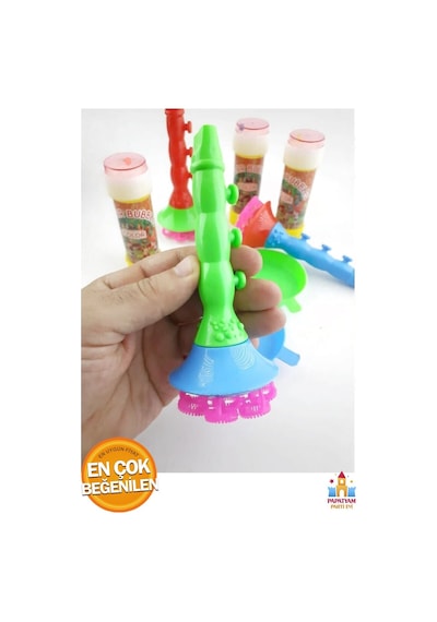 Borazan Baloncuk Seti - Çocuklar İçin Eğlenceli Üflemeli Köpük Yapma Seti Tüm Yaşlar