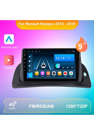 Renault Kangoo 2015-2018 Uyumlu Multimedya Navigasyon Usb Kamera Carplayer 4 Ram