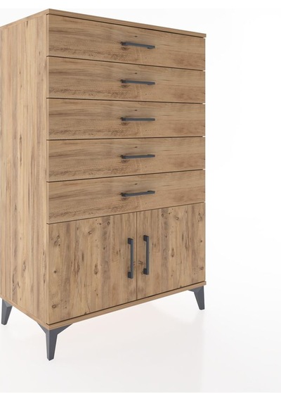 Hyperion Dolap 5 Çekmeceli 2 Kapaklı 88x44x134 Çam-çam Çam Hyperion Dolap 5 Çekmeceli 2 Kapaklı 88x44x134 Çam-çam Çam