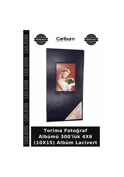 Torima Fotoğraf Albümü 300'lük 4x6 10x15 Albüm Lacivert Kareler Anıları Sakla Fotograflik