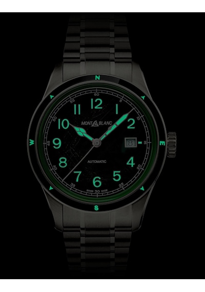 Montblanc 1858 Automatic Date 0 Oxygen 133269 Altın - Mavi