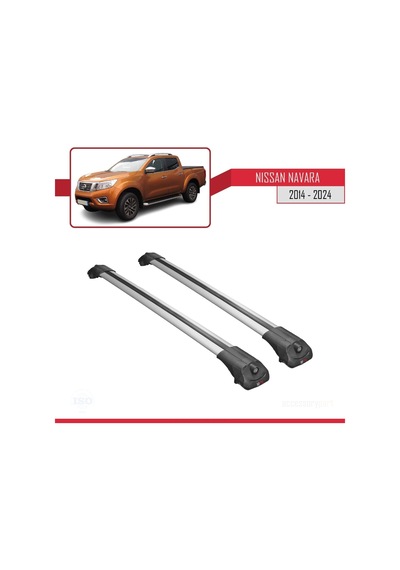 Nissan Navara 2014 Ve Sonrası İle Uyumlu Ace-1 Ara Atkı Tavan Barı Gri