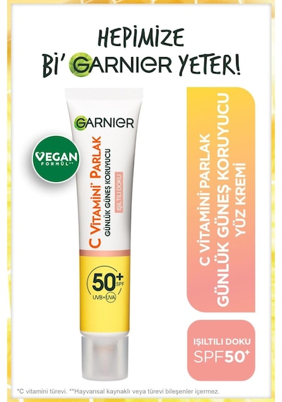 C Vitamini Parlak Günlük Güneş Koruyucu Fluid Yüz Kremi Işıltılı Doku Spf50, 40 Ml 85217326