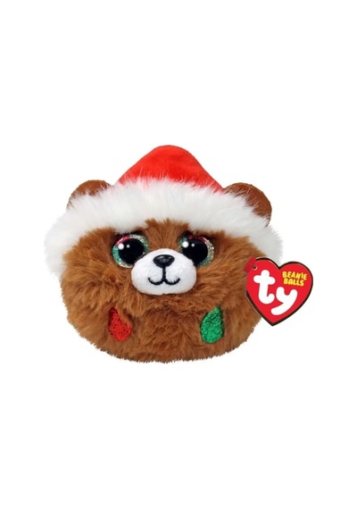 Ty Beanie Balls Peluş Yılbaşı Ayısı Pudding 7 Cm Kahverengi
