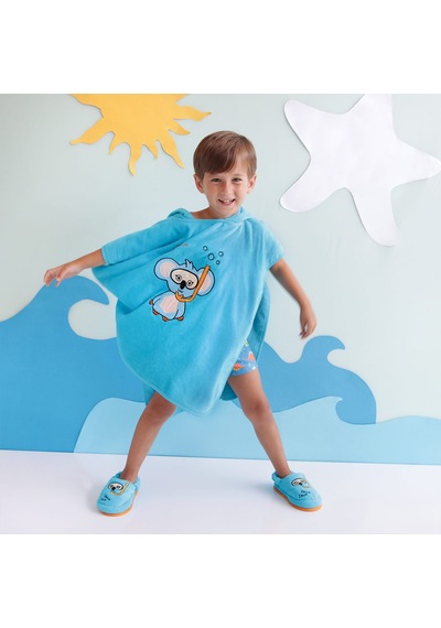 Milk&moo Çocuk Panço Ve Ev Terliği Cool Koala Mavi
