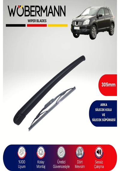 Wöbermann Nissan Qashqai J10 2006-2013 Arka Silecek Kolu Ve Süpürgesi Komple