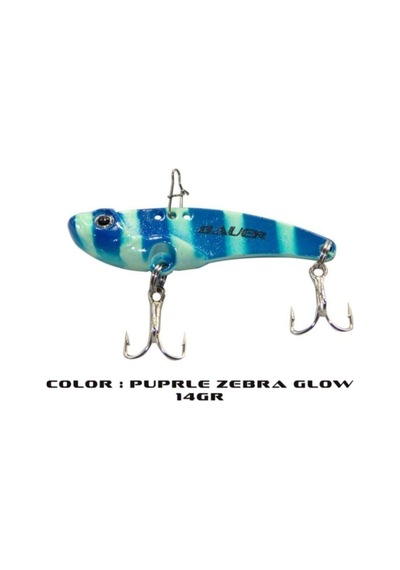 Zincmetal 55m 14gr Vibrasyon Suni Yem Purple Zebra Glow