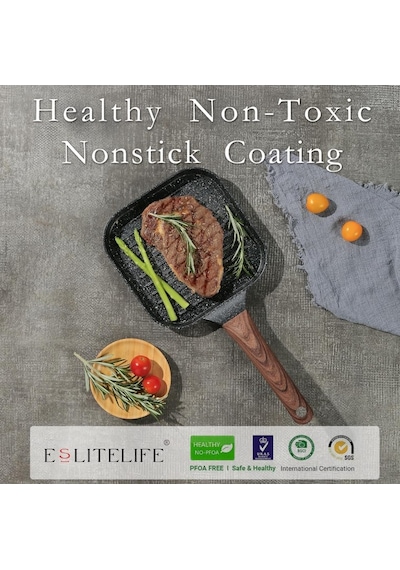 Eslite Life Granit Izgara Tavası 28cm Siyah