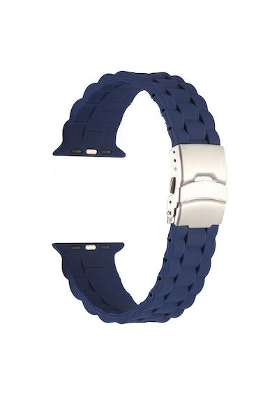 Ekılıf - Apple Uyumlu  Watch 42mm - Kordon Silikon Kordon Krd-72 - Pembe