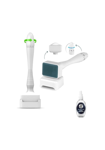 140 Titanyum Iğneli Ayarlanabilir Iğne Ölçülü 0.25-3.0mm Dermastamp - Dezenfektan Hediyeli-