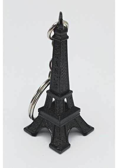 Paris Eyfel Kulesi 3D Metal Anahtarlık Siyah