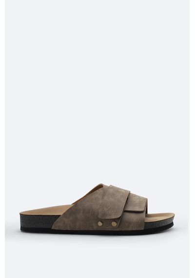 Avva Erkek Vizon Tek Bantlı Hafif Rahat Taban Sandalet Terlik A61y8300